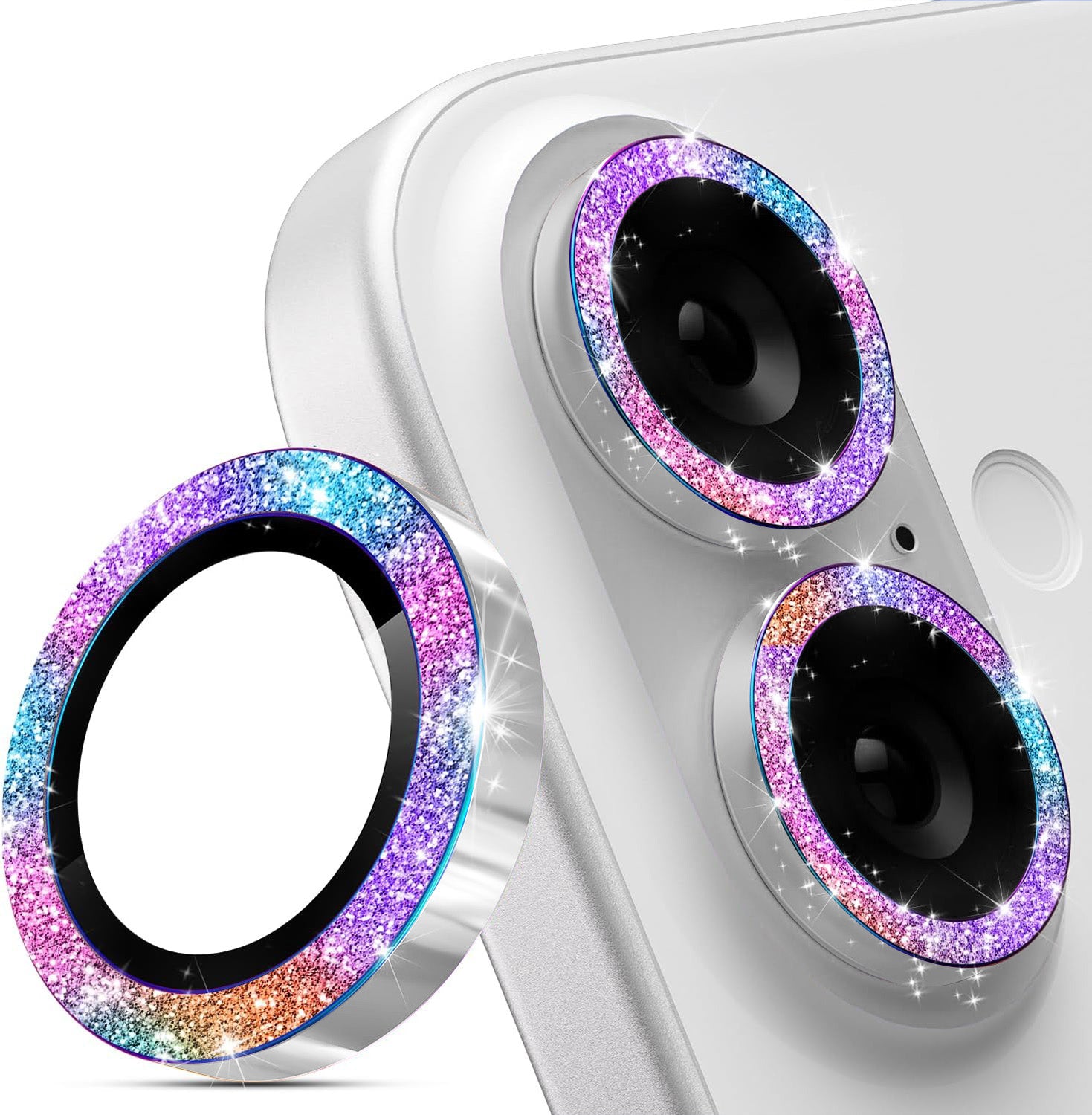 iPhone 16 Sparkling Diamond-Inspired Cell Phone Lens Protectors